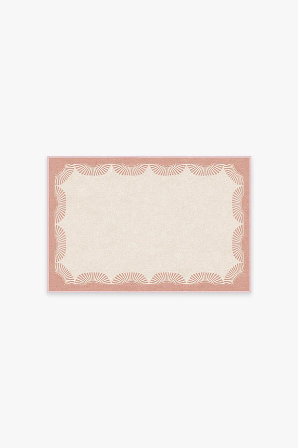 Fringe Pink & Ivory Rug by Gray Malin