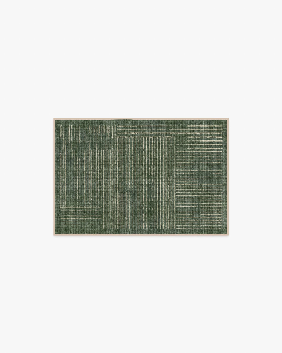 Linear Oasis Green Flatwoven Rug