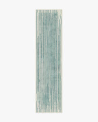 Striated Border Blue Rug
