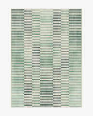 Shadow Stripe Green Rug
