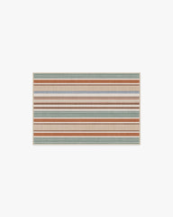 Tropez Stripe Red Multicolour Flatwoven Rug