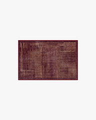 Linear Oasis Rust Red Flatwoven Rug