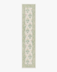 Meadow Sweet Ivory & Green Flatwoven Rug by Morris & Co.