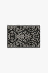 Dark Side Damask Charcoal Flatwoven Rug