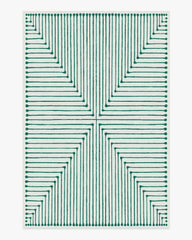 Inkdrop Ivory & Emerald Rug by Jonathan Adler